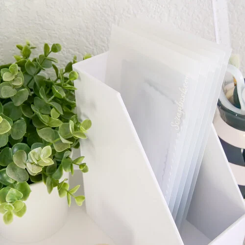 Scrapbook.com - Craft Room Basics - 6x8 Paper Pad Holder - White 8 Scrapbook.com - Craft Room Basics - 6x8 Paper Pad Holder - White