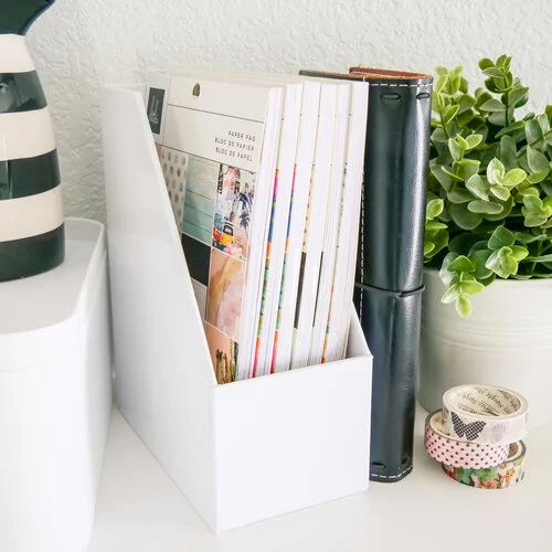 Scrapbook.com - Craft Room Basics - 6x8 Paper Pad Holder - White 9 Scrapbook.com - Craft Room Basics - 6x8 Paper Pad Holder - White