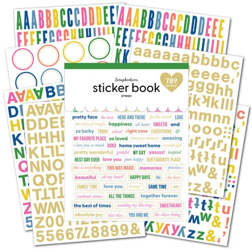 Scrapbook.com - Cardstock Sticker Book - Variety Pack with Foil Accents - 5 Book Bundle