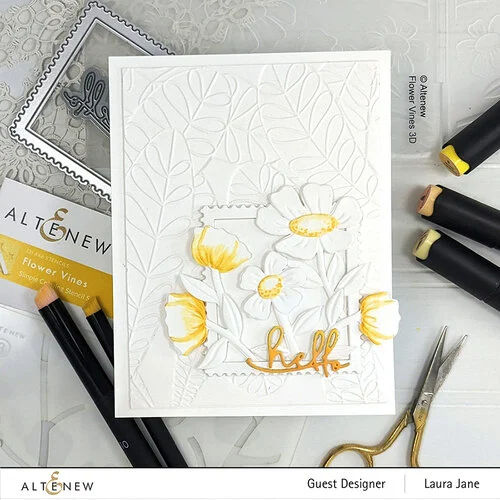 Altenew - Simple Coloring Stencil - 3 in 1 Set - Flower Vines 3 Altenew - Simple Coloring Stencil - 3 in 1 Set - Flower Vines
