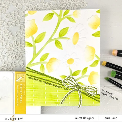 Altenew - Simple Coloring Stencil - 3 in 1 Set - Flower Vines 4 Altenew - Simple Coloring Stencil - 3 in 1 Set - Flower Vines