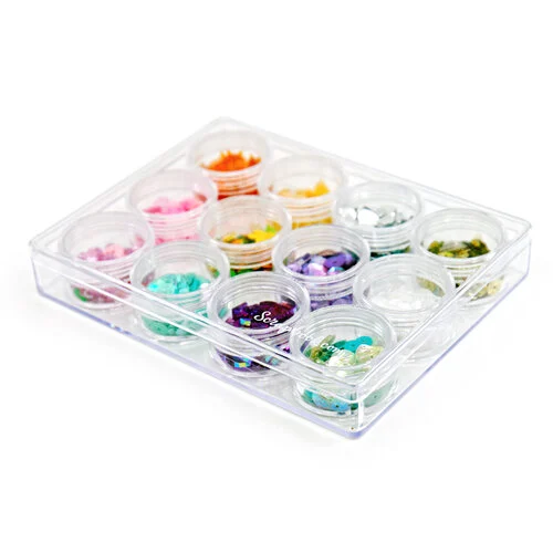 Scrapbook.com - Embellishment Jars - 12 Pieces with Storage Case - Mini 1 Scrapbook.com - Embellishment Jars - 12 Pieces with Storage Case - Mini