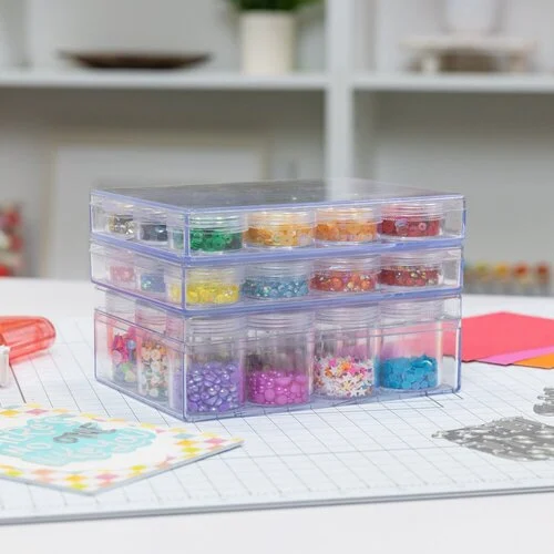 Scrapbook.com - Embellishment Jars - 12 Pieces with Storage Case - Mini 10 Scrapbook.com - Embellishment Jars - 12 Pieces with Storage Case - Mini
