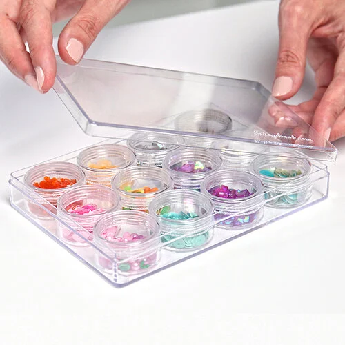 Scrapbook.com - Embellishment Jars - 12 Pieces with Storage Case - Mini 4 Scrapbook.com - Embellishment Jars - 12 Pieces with Storage Case - Mini