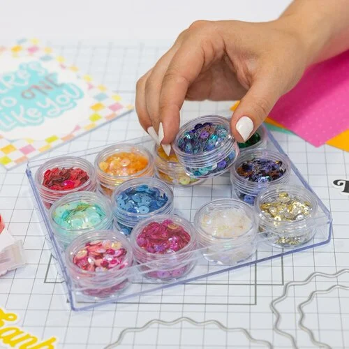 Scrapbook.com - Embellishment Jars - 12 Pieces with Storage Case - Mini 6 Scrapbook.com - Embellishment Jars - 12 Pieces with Storage Case - Mini