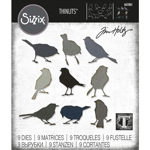 Sizzix - Tim Holtz - Thinlits Dies - Silhouette Birds 1 Sizzix - Tim Holtz - Thinlits Dies - Silhouette Birds