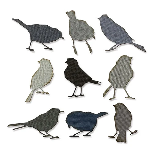 Sizzix - Tim Holtz - Thinlits Dies - Silhouette Birds 3 Sizzix - Tim Holtz - Thinlits Dies - Silhouette Birds