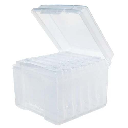 Scrapbook.com - Clear Craft Storage Boxes - 5x7 - 7 Piece Set