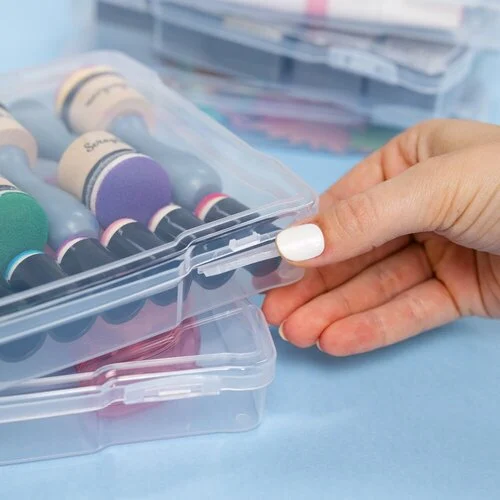 Scrapbook.com - Clear Craft Storage Boxes - 5x7 - 7 Piece Set