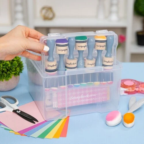 Scrapbook.com - Clear Craft Storage Boxes - 5x7 - 7 Piece Set