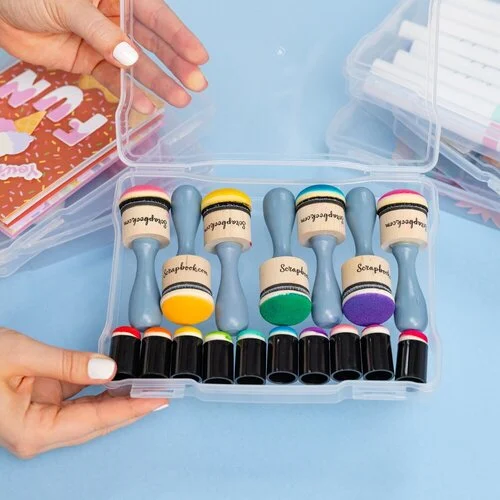 Scrapbook.com - Clear Craft Storage Boxes - 5x7 - 7 Piece Set