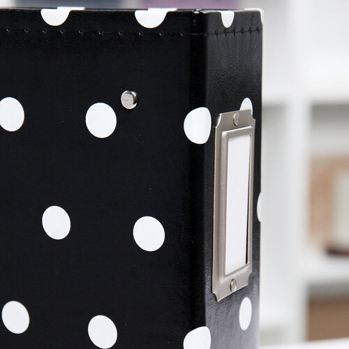 Scrapbook.com - 12x12 Three Ring Album - Black with White Dots