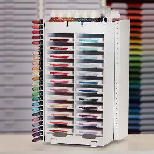 Best Craft Organizer - PortaInk - Dual Swivel - White