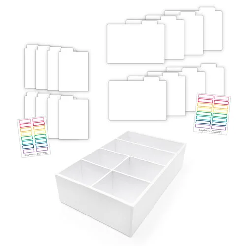 Scrapbook.com - Craft Room Basics - Pocket Cards Organizer - with Tabbed Dividers - White 1 Scrapbook.com - Craft Room Basics - Pocket Cards Organizer - with Tabbed Dividers - White