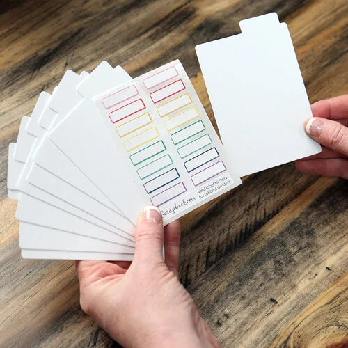 Scrapbook.com - Craft Room Basics - Pocket Cards Organizer - with Tabbed Dividers - White 3 Scrapbook.com - Craft Room Basics - Pocket Cards Organizer - with Tabbed Dividers - White