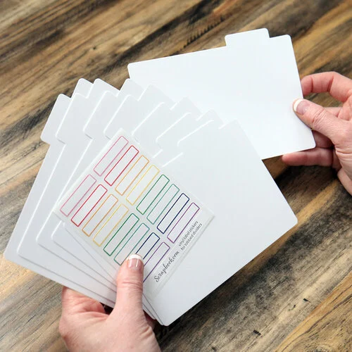 Scrapbook.com - Craft Room Basics - Pocket Cards Organizer - with Tabbed Dividers - White 4 Scrapbook.com - Craft Room Basics - Pocket Cards Organizer - with Tabbed Dividers - White