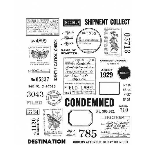 Stampers Anonymous - Tim Holtz - Cling Mounted Rubber Stamp Set - Field Notes 1 Stampers Anonymous - Tim Holtz - Cling Mounted Rubber Stamp Set - Field Notes