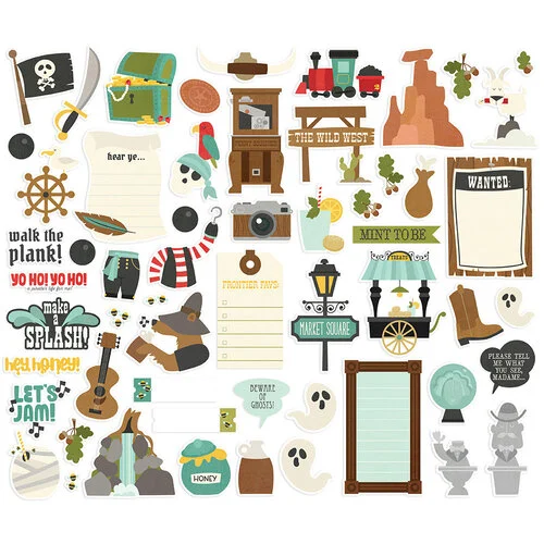 Simple Stories - Say Cheese Frontier At the Park Collection - Ephemera - Bits and Pieces 2 Simple Stories - Say Cheese Frontier At the Park Collection - Ephemera - Bits and Pieces