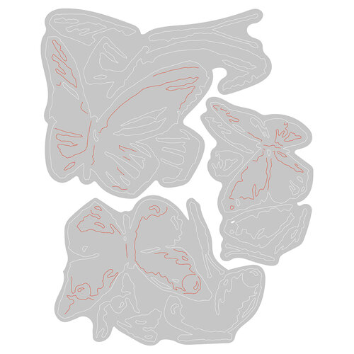 Sizzix - Tim Holtz - Thinlits Dies - Brushstroke Butterflies