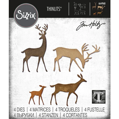 Sizzix - Tim Holtz - Thinlits Dies - Darling Deer 1 Sizzix - Tim Holtz - Thinlits Dies - Darling Deer