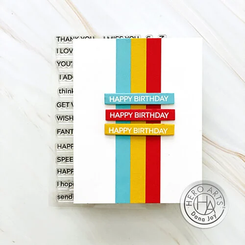Hero Arts - Die and Clear Photopolymer Stamp Set - Message Strips 4 Hero Arts - Die and Clear Photopolymer Stamp Set - Message Strips
