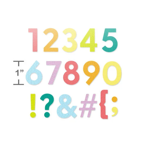 Scrapbook.com - Decorative Die Set - Bold Basic Numbers and Characters 2 Scrapbook.com - Decorative Die Set - Bold Basic Numbers and Characters
