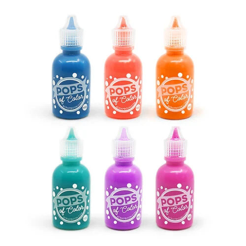 Scrapbook.com - Pops of Color - Gloss - Fiesta Bundle - 1oz - 6 pack
