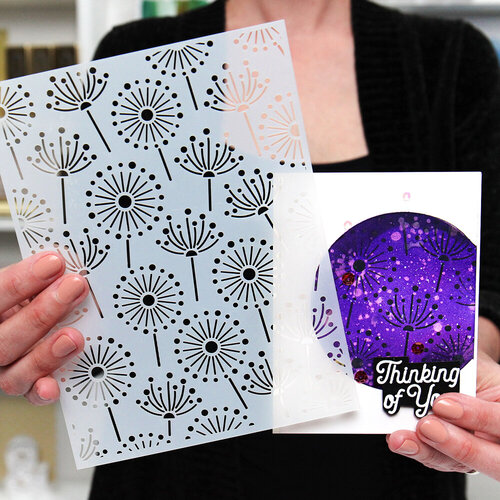 Scrapbook.com - Stencils - Dandelion - 6x8