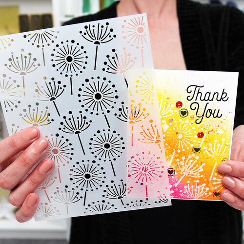 Scrapbook.com - Stencils - Dandelion - 6x8
