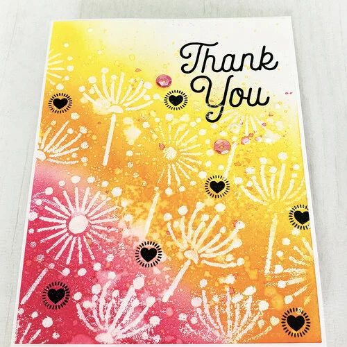 Scrapbook.com - Stencils - Dandelion - 6x8