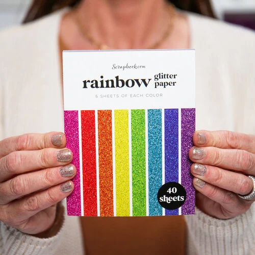 Scrapbook.com - Rainbow - Glitter Paper Pad - A2 - 4.25 x 5.5 - 40 Sheets 3 Scrapbook.com - Rainbow - Glitter Paper Pad - A2 - 4.25 x 5.5 - 40 Sheets