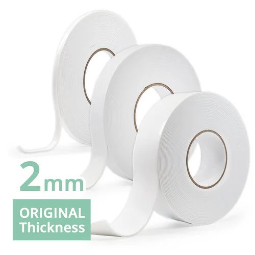 Scrapbook.com - Double Sided Adhesive Foam Roll Combo Pack - White - 2mm Thickness