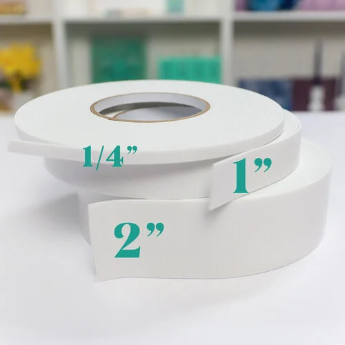Scrapbook.com - Double Sided Adhesive Foam Roll Combo Pack - White - 2mm Thickness
