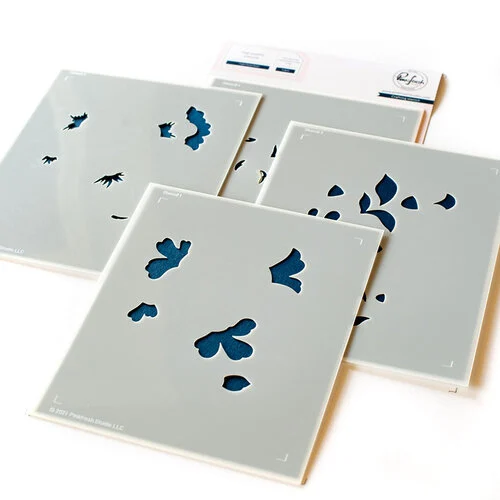 Pinkfresh Studio - Layering Stencils - Floral Folk Stem 1 Pinkfresh Studio - Layering Stencils - Floral Folk Stem