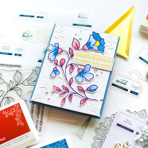 Pinkfresh Studio - Layering Stencils - Floral Folk Stem 3 Pinkfresh Studio - Layering Stencils - Floral Folk Stem