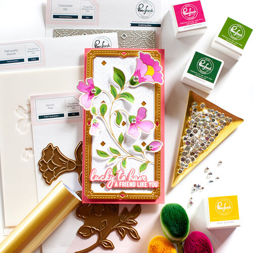 Pinkfresh Studio - Layering Stencils - Floral Folk Stem 4 Pinkfresh Studio - Layering Stencils - Floral Folk Stem