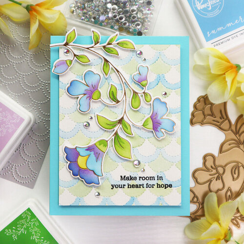 Pinkfresh Studio - Layering Stencils - Floral Folk Stem 5 Pinkfresh Studio - Layering Stencils - Floral Folk Stem