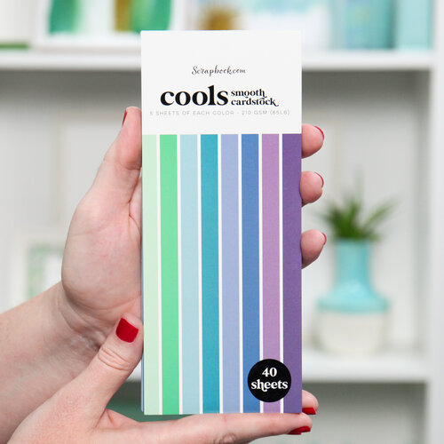 Scrapbook.com - Cools - Smooth Cardstock Paper Pad - Double Sided - 3.5 x 8.5 - 40 Sheets