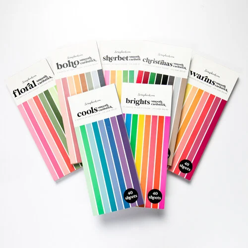 Scrapbook.com - Cools - Smooth Cardstock Paper Pad - Double Sided - 3.5 x 8.5 - 40 Sheets