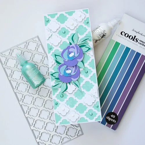 Scrapbook.com - Cools - Smooth Cardstock Paper Pad - Double Sided - 3.5 x 8.5 - 40 Sheets