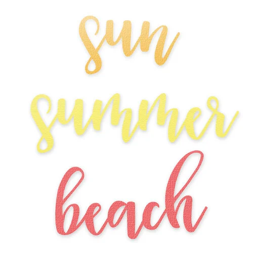 Scrapbook.com - Decorative Die Set - Summer Beach Sentiments 1 Scrapbook.com - Decorative Die Set - Summer Beach Sentiments