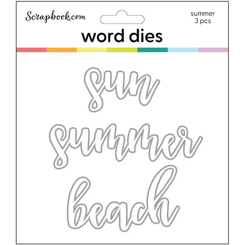 Scrapbook.com - Decorative Die Set - Summer Beach Sentiments 3 Scrapbook.com - Decorative Die Set - Summer Beach Sentiments
