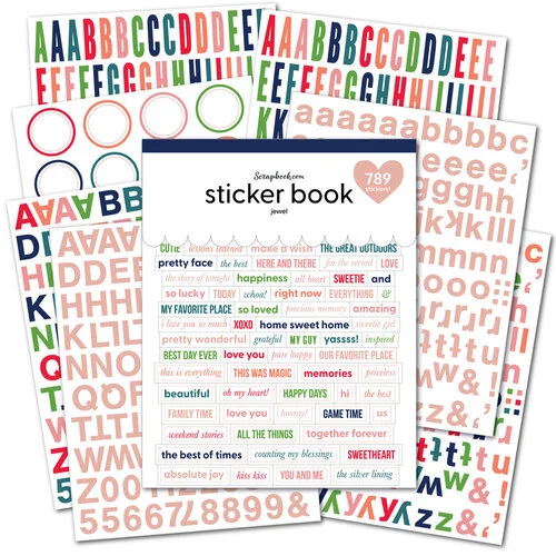 Scrapbook.com - Sticker Book - Jewel with Rose Gold Foil Accents