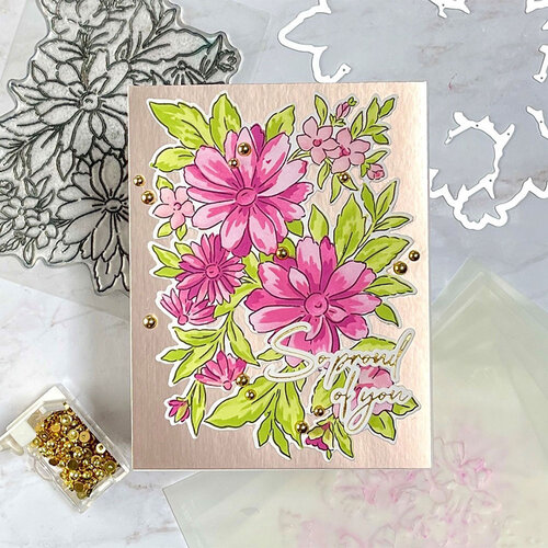 Pinkfresh Studio - Layering Stencils - Painted Daisies 3 Pinkfresh Studio - Layering Stencils - Painted Daisies