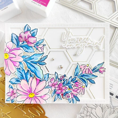 Pinkfresh Studio - Layering Stencils - Painted Daisies 5 Pinkfresh Studio - Layering Stencils - Painted Daisies