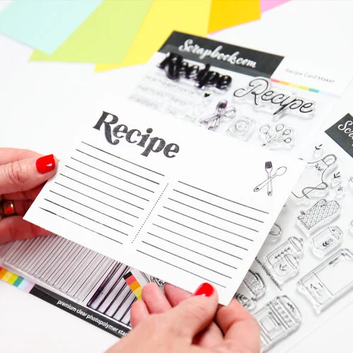 Scrapbook.com - Clear Photopolymer Stamp Set - Recipe Card Maker 3 Scrapbook.com - Clear Photopolymer Stamp Set - Recipe Card Maker