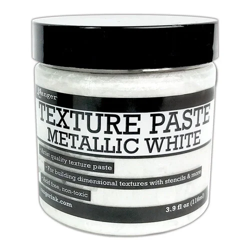 Ranger Ink - Metallic Texture Paste - White 1 Ranger Ink - Metallic Texture Paste - White