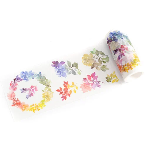 Pinkfresh Studio - Washi Tape - Rainbow Floral 1 Pinkfresh Studio - Washi Tape - Rainbow Floral