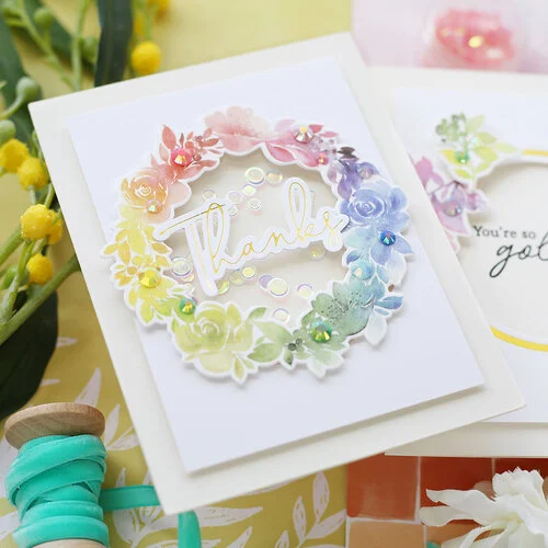 Pinkfresh Studio - Washi Tape - Rainbow Floral 3 Pinkfresh Studio - Washi Tape - Rainbow Floral