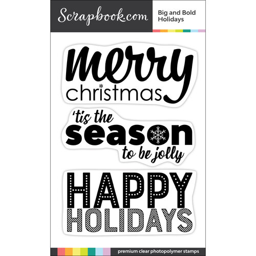 Scrapbook.com - Clear Photopolymer Stamp Set - Big and Bold Christmas Bundle